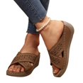 thumbnail image 3 of Willtoo Orthopedic Shoes for Women Summer Dressy Ladies Sandals Criss Cross Hollow Slipper Comfy Arch Support Wedge, 3 of 4