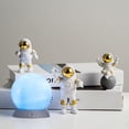 thumbnail image 3 of Figura de acción de astronauta espacial de 4 piezas, modelo de escultura, estatua de astronauta, juguete decorativo Azul dorado, 3 of 9