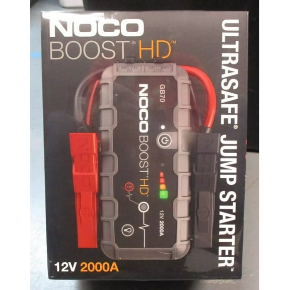NOCO GB70 Boost HD2000A UltraSafe Car 12V Battery Booster Jump Starter With Jumper Cables