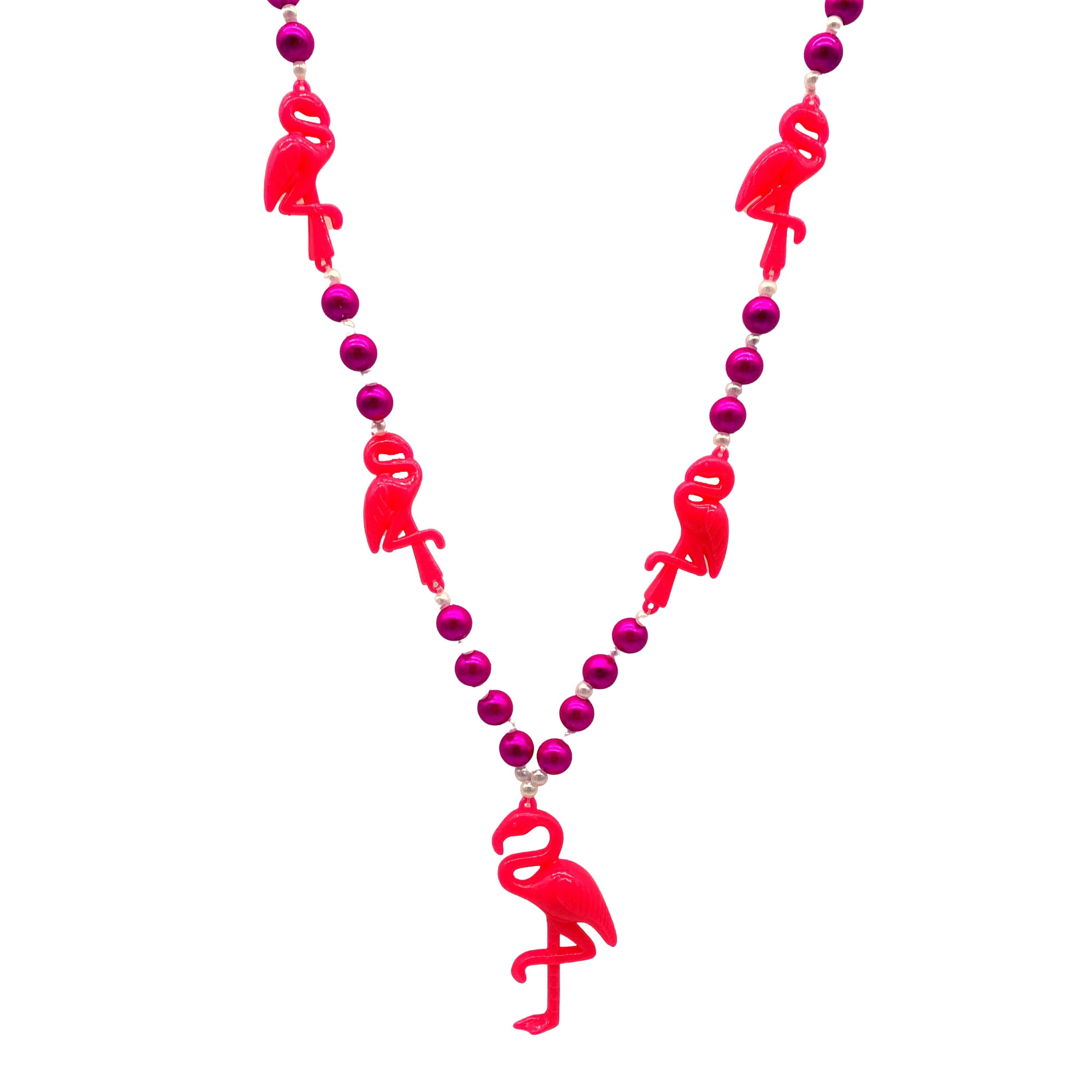 Womens Plastic Beads Necklace Assorted Colour Set Girls Hen Party Fancy Dress 