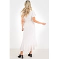 thumbnail image 4 of Maternity Faux Wrap Butterfly Sleeve Dress with Ruffles, 4 of 4