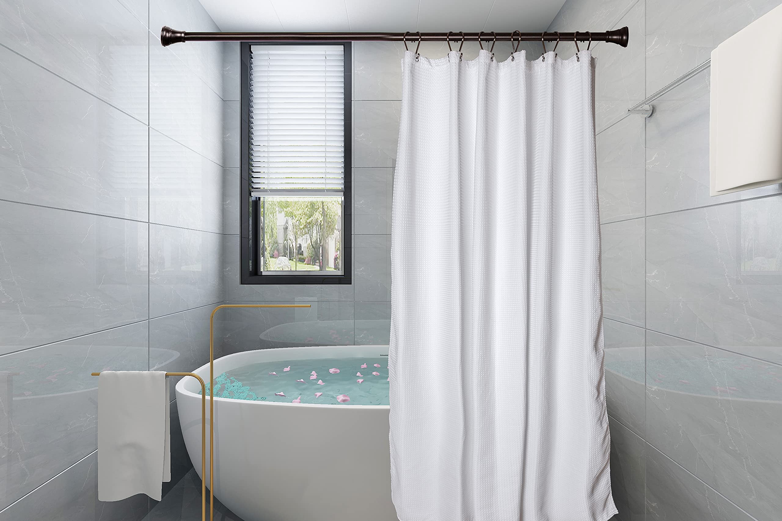 Utopia Alley  Rustproof Zinc Shower Curtain Hooks Rings, Set of 12 Oil Rubbed Bronze