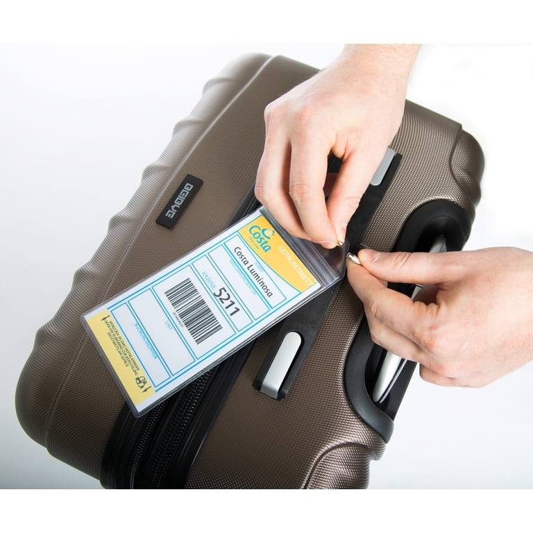 ComfiTime Cruise Luggage Tag Holders, 12-Pack Waterproof Clear photo 6
