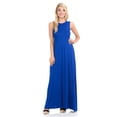 thumbnail image 2 of Pastel by Vivienne Women's Sleeveless Maxi Dress with Pockets Royal Blue Small, 2 of 4