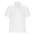thumbnail image 2 of Mens Textured T-Shirts Casual Knitted Short Sleeve Crewneck Tops Summer Loose Fit Waffle Pullover Tees Blouses, 2 of 5