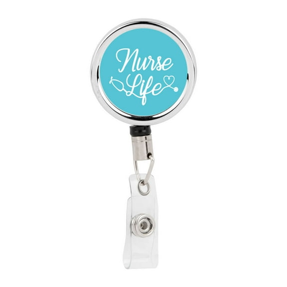 Koyal Wholesale Retractable Badge Reel Holder With Clip, Key Belt Clip Nurse Life