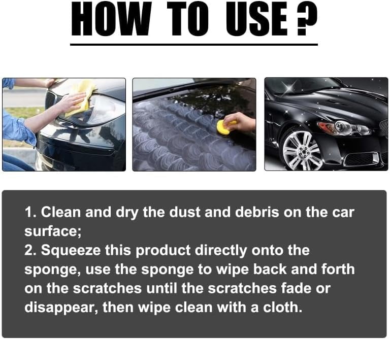 Nanopolix Scratch Remover,Nano Polix Car Cloth,Eliminate All Car Scratches in 60 Seconds,Quick Fix Removal Paste for Deep Scratches