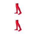 thumbnail image 1 of yingyy 1 Paire de Chaussettes Hautes 52 cm Élasticité Style Preppy Chaussettes Hautes Cosplay Rouge 2Ensemble, 1 of 6
