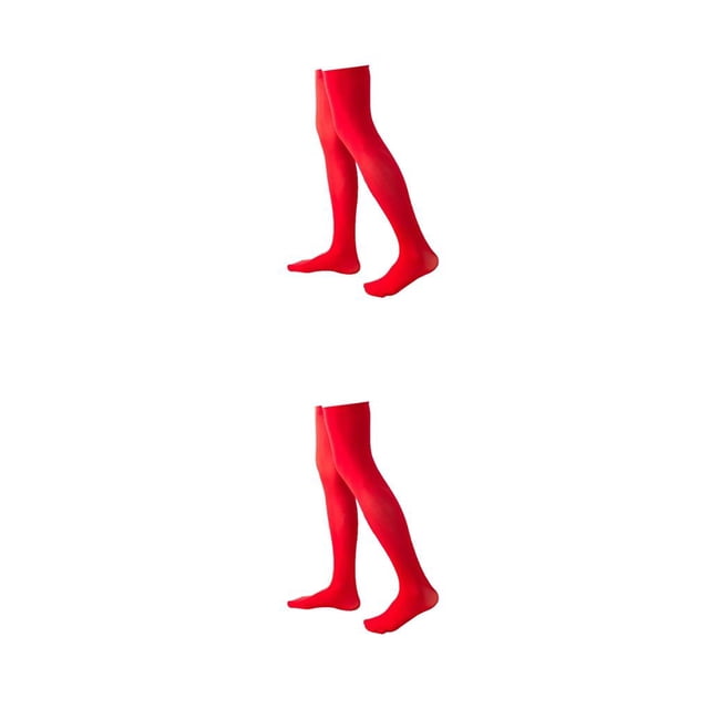 yingyy 1 Paire de Chaussettes Hautes 52 cm Élasticité Style Preppy Chaussettes Hautes Cosplay Rouge 2Ensemble
