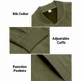 thumbnail image 5 of Alivor Men solid color zipper long sleeve pocket light fall jacket jacket S-XXXL, 5 of 7