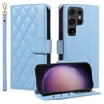 thumbnail image 2 of Crossbody Wallet Case for Samsung Galaxy S22 Ultra, Credit Card Slots Elegant PU Leather Magnetic Closure Shoulder Strap Purse Phone Case Flip Stand Full Protection Cover for Women Girls, Blue, 2 of 11
