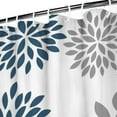 thumbnail image 4 of Extra Long Boho Shower Curtain 72x84 Inches - Vintage Floral & Tropical Leaves Pattern, Waterproof Bohemian Bathroom Decor with 12 Hooks, Tribal Rustic Style, 4 of 5