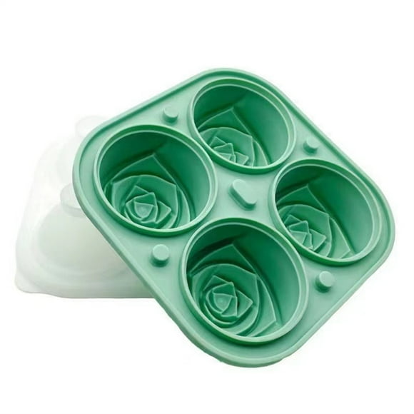 Home Decor Silicone Rose Shaped Ice Tray For Whiskey Cocktails Kitchen Bar Party Supplies Reusable Easy Release,Décor pour la maison