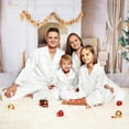 thumbnail image 3 of Christmas Matching Pajamas For Family Silk Pajamas for Family Button Down Christmas Family Pajamas Set Christmas Family Gifts White Pajamas for Kids Pajamas, 3 of 6