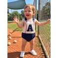 thumbnail image 4 of BemeyourBBs Newborn Baby Boy Baseball Outfit Baby Boys Summer Clothes One Piece Romper Overalls 0 3 6 12 18 Months Cute Letter Embroidery Sleeveless Square Neck Bodysuit Jumpsuit Playsuit, 4 of 9