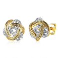 thumbnail image 1 of Pendientes de botón con circonitas y personalidad Yashi Oro 3905 Oro, 1 of 2