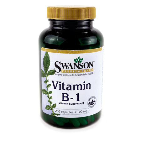 Swanson Vitamin B-1 (Thiamin) 100 mg 250 Caps (Best Source Of Thiamin)
