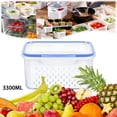 thumbnail image 3 of EGNMCR Storage Bins, Storage Containers 4 In 1 Food Storage Container Produce Containers For Fridge Household Transparent Plastic Food Storage Box-Including Basket Refrigerator Freshness, 3 of 5