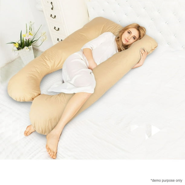 Pregnancy Pillow, U Shaped, Maternity Belly & Back Support Sleep Cushion, Full Contoured Body ...