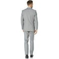 thumbnail image 4 of Caravelli Men's 3-Piece Single Breasted Slim Fit 2-Button Vested Dress Suit Set - Colors, 4 of 13