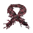 thumbnail image 1 of Versatile Fuchsia Plaid Triangular Reversible Fringed Neck/Face Lightweight Scarf - Tartan Pattern - 76 Inches Long - Perfect Blend of Fashion and Comfort, 1 of 3