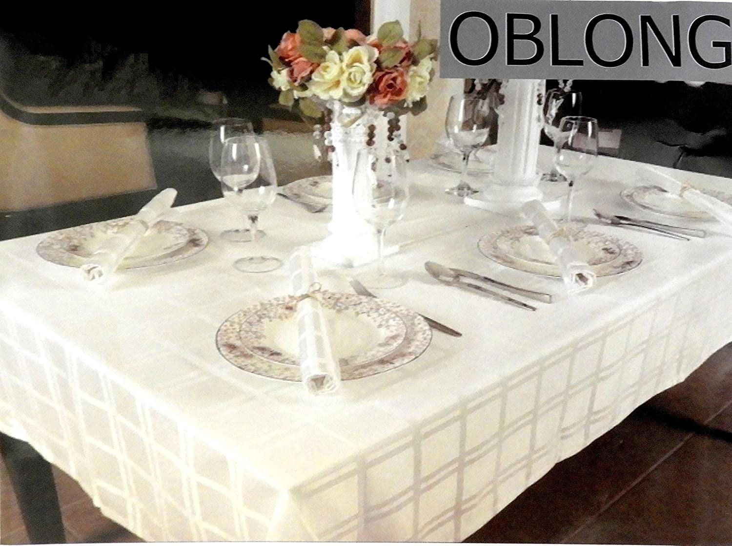 Deluxe Clear Plastic Tablecloth Protector (60" x 90" Oblong) 6019