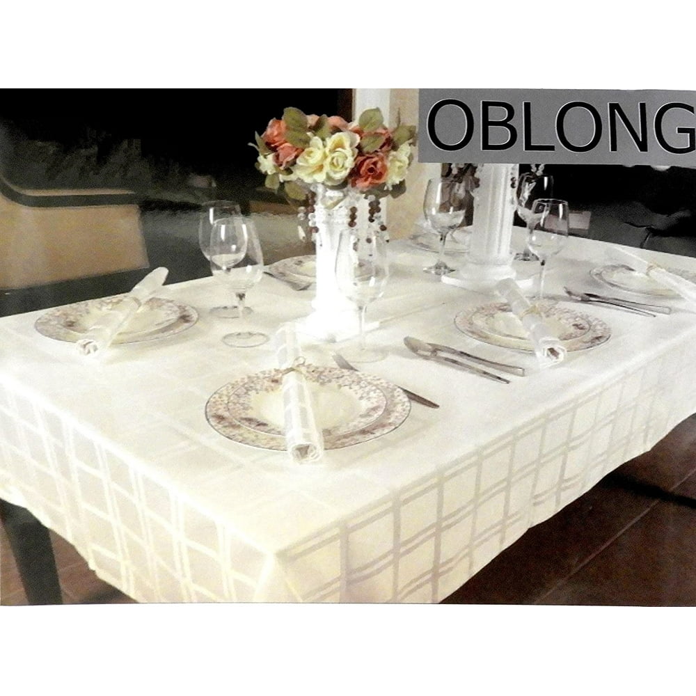 Deluxe Clear Plastic Tablecloth Protector (60" x 90" Oblong) 6019
