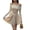 Beige, variant on Jesvior Mini Bubble Dress for Women Long Sleeve Off Shoulder A Line Party Dress Cute Drop Waist Ruched Graduation Dance formal Prom Tween Dresses