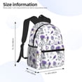 thumbnail image 4 of Daiia Lavender Bicycle School Backpack for Men Women, Unisex Large Waterproof Bookbag Schoolbag Casual Daypack for High School/College/Teens/Travel/Work Black, 4 of 8