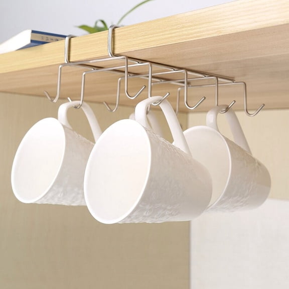 Fznkrag 10 Hooks Cupboard Shelf Hanging Hook Wardrobe Organizer Holder Space Saver Organizer Hook Rack Holder