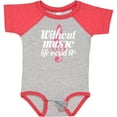 thumbnail image 3 of Inktastic Without Music Life Would Be Flat Girls Baby Bodysuit, 3 of 5