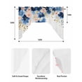 thumbnail image 5 of Navy Blue Spring Floral Swag Valances for Windows, Small Curtains Drapes, Farmhouse Butterfly Kitchen Window Curtains Over Sink Rod Pocket Window Treatment Valance for Bedroom/Bathroom 56"x36", 5 of 5