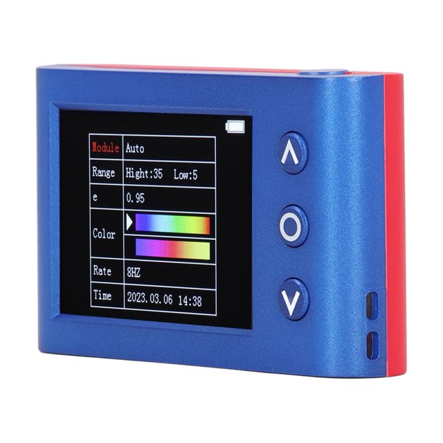 LCD Display Thermal Imager, Handheld Thermal Imaging Camera 2 Color Modes 8Hz Refresh Rate 2.4in Screen for Body Temperature Detection