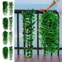 Artificial Begonia Ivy Grape Leaf Wall Hanging Plants, 41-inch Faux Greenery Garland, Indoor Outdoor Hanging Vines for Wedding Home Office Garden Window Box Party Decor, Weather Resistant