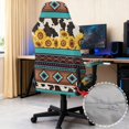 thumbnail image 5 of SCRAWLGOD Aztec Sunflower Cow Print Gaming Chair Cover with Armrest Covers Stretchable Anti Dust Furniture Protector Non Slip Washable Gaming Chair Slipcover, 5 of 9