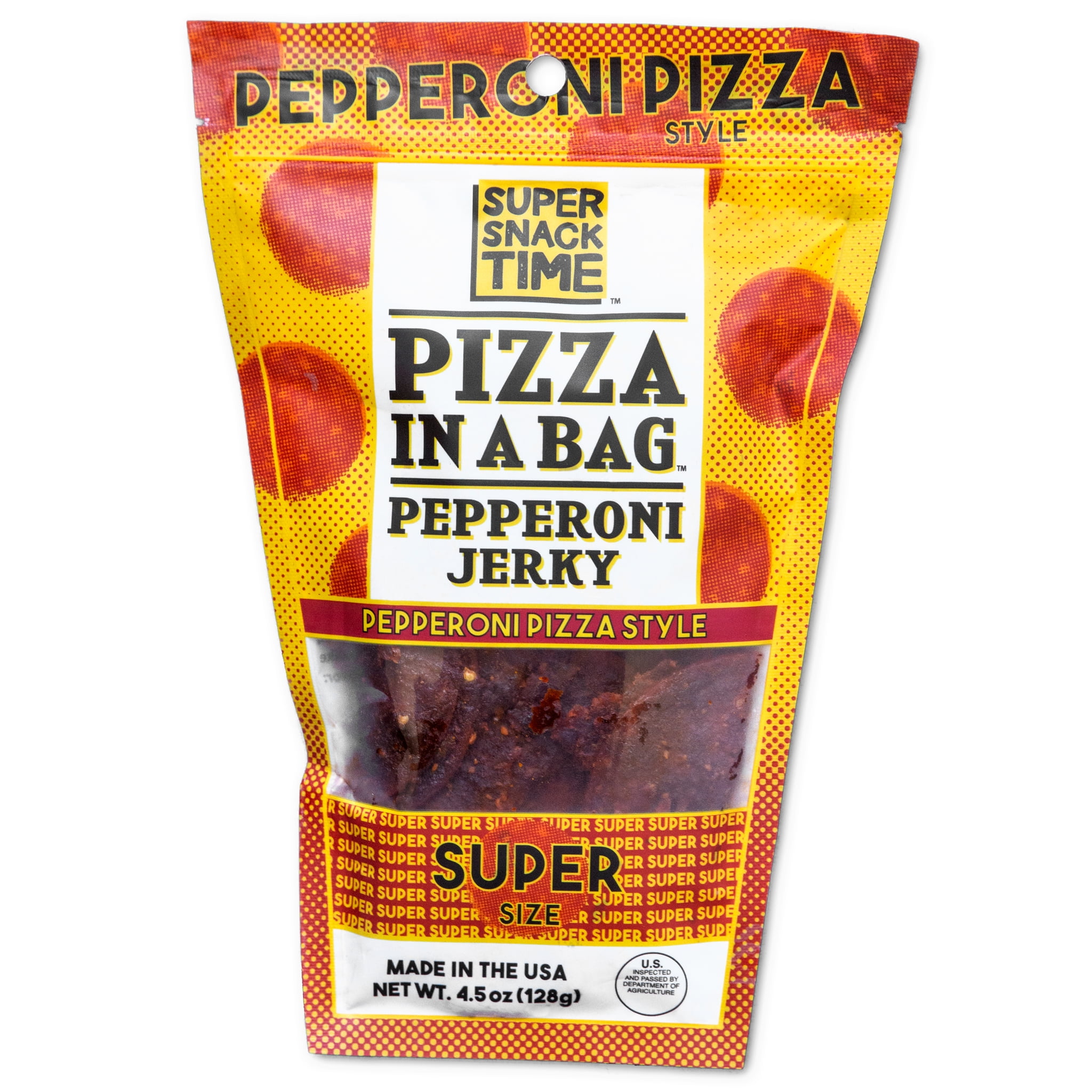 Super Snack Time Pizza in a Bag Pepperoni Pizza Style Pepperoni Jerky