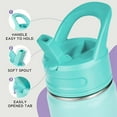 thumbnail image 4 of 12oz Kids Water Bottle for School, Toddler Bottles with Straws, Stainless Steel Vacuum Insulated Water Bottle for Boys&Girls, Leak-Proof, BPA-Free, Purple, 4 of 10