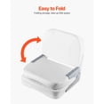 thumbnail image 5 of Low Backrest Folding Fishing Boat Seat with Thickened Sponge Cushion Waterproof PVC Leather Aluminum Alloy Hinges for Boats Yachts Ships White, 5 of 7