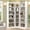 7 Tiers, White, variant on ModFurne 70.8" Tall Corner Bookshelf, 7 Tiers Large Etagere Bookcases , L-Shaped Modern Storage Display Rack Industrial Bookshelves for Bedroom, Home Office,Brown