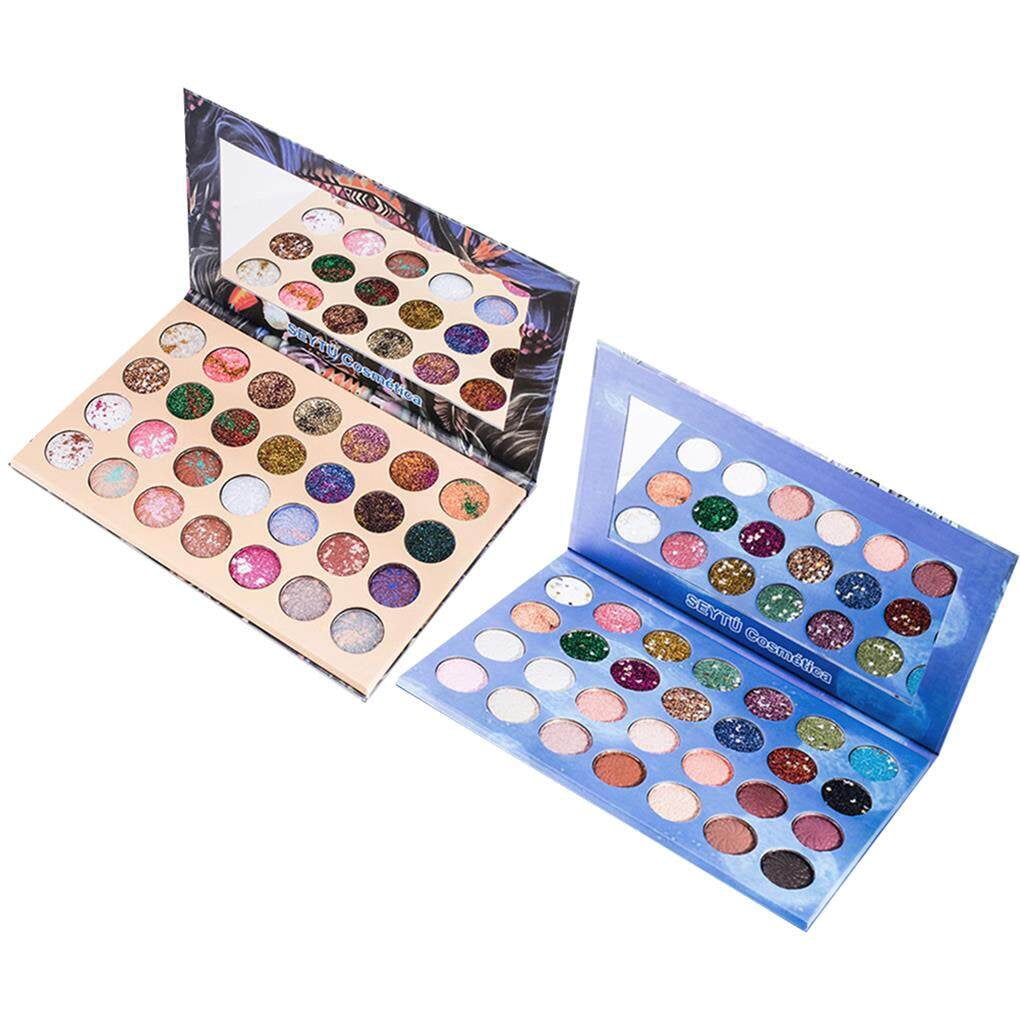 28 Colors Metallic Makeup Eyeshadow Palette Matte Shimmer Pigmented Glitter Eye Shadow Palette