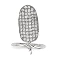thumbnail image 4 of White Sterling Silver Ring Band Fashion Closed Back Cubic Zirconia CZ Round Clear, 4 of 4