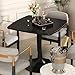 thumbnail image 3 of DKLGG Black Square Dining Table, 31.5" Tulip Table Pedestal Dining Table Kitchen Table with MDF Tabletop & Metal Legs, Tulip Design for 2-4 People Small Spaces Kitchen Living Room, 3 of 4