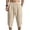 Khaki, variant on Mens Elastic Waist Drawstring Workout Gym Joggers 3/4 Shorts Summer Casual Sweat Short Pants with Pockets Khaki,S