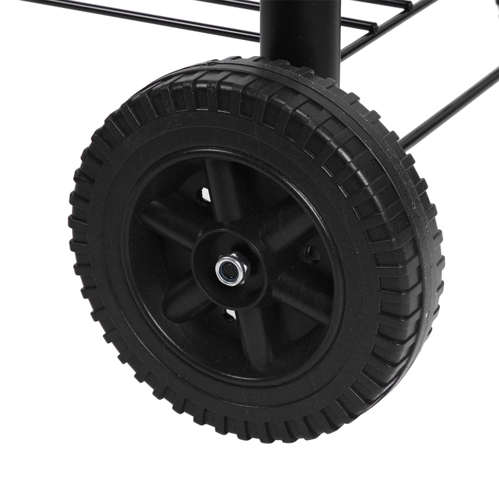 ZOKOP Portable Charcoal Grill, Outdoor Grills Charcoal, Charcoal BBQ Grill Oven, Oil Drum Charcoal Furnace High Temperature Spray Paint (500-600 Degrees) Diameter 15cm Plastic Wheel
