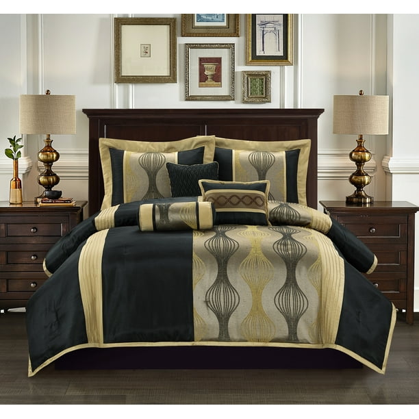 Nanshing Kath 7Piece Luxury Bedding Comforter Set with Two BONUS