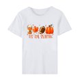 thumbnail image 4 of Blusa de manga corta con estampado de otoño y cuello redondo informal de verano para mujer Pompotops  hkajfhjk457295, 4 of 6