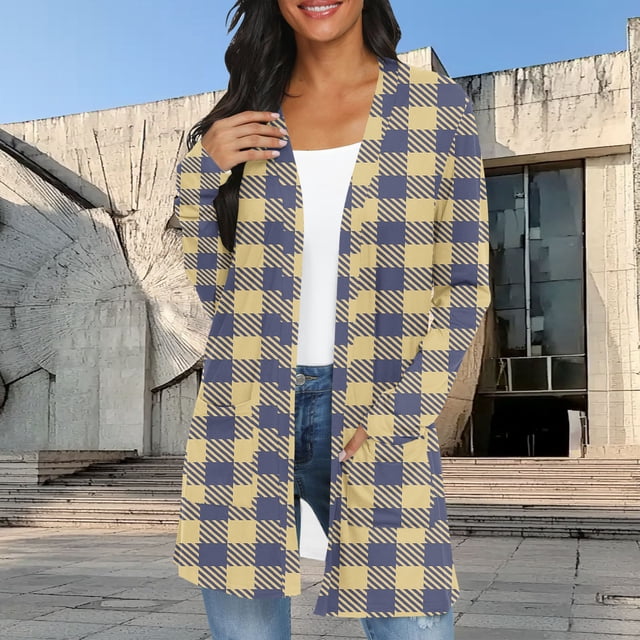 LOVZFMLL Cardigan pour Femmes Mode Décontractée Chemise Imprimée à Manches Longues Cardigan Ample et Décontracté