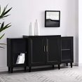 thumbnail image 1 of Walker Edison Buffet Moderne à 4 Portes pour Rangement, 62, Noir, 1 of 5