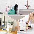 thumbnail image 4 of QUTETN 9 Compartments Cosmetics Storage Organizer  Clear Plastic Divided Home Essential Makeup Caddy, 4 of 5
