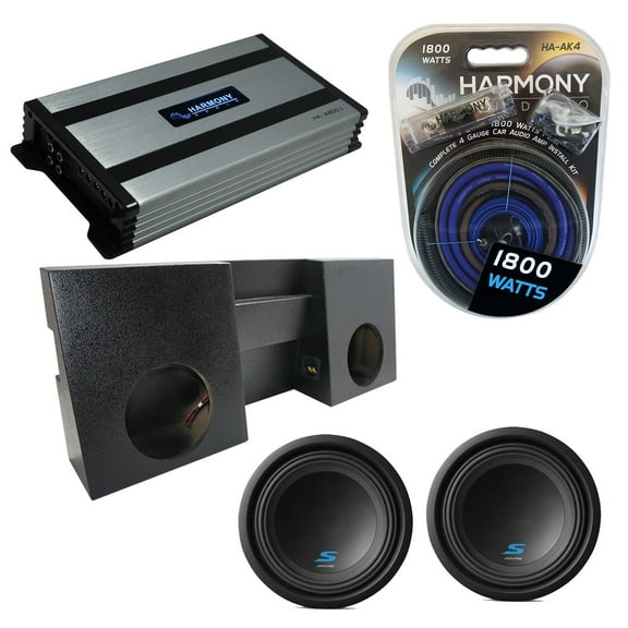 Fits 05-15 Toyota Tacoma Double Cab Alpine S-W10D2 Dual 10 Sub Box HA-A800.1 Amp